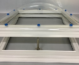 Ventilation frame for domes with screws