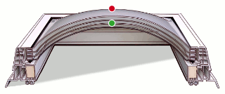 Zasklení kopulové s úpravou proti přehřátí interiéru, HEAT STOP 2 - 4 vrstvé, rekonstrukce